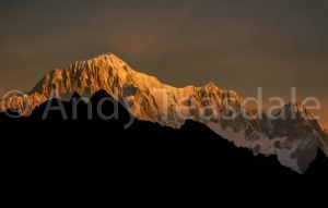 A sunrise over Mont Blanc